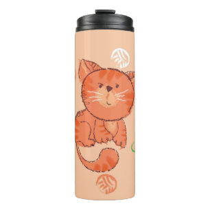 Termo Patrón sin fisuras del gato de juguete rojo Kiddy