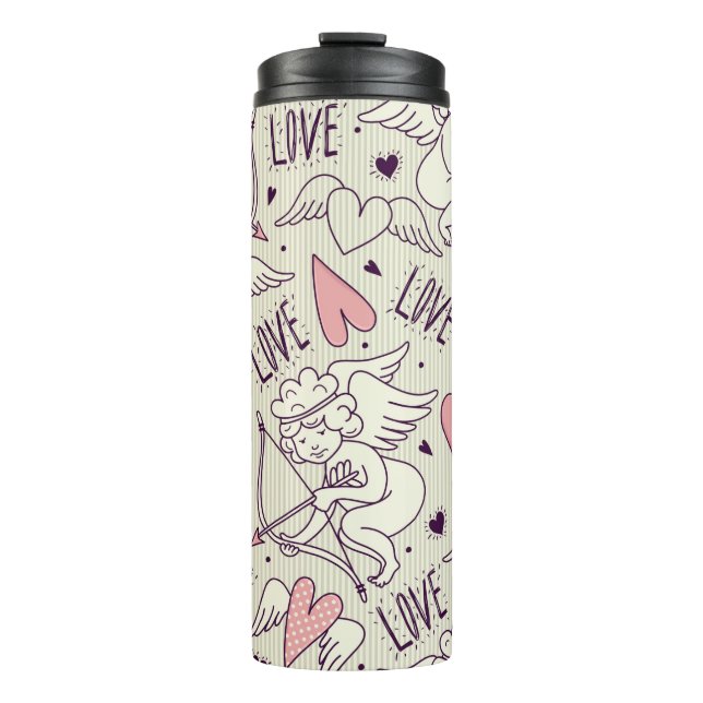 Termo Patrón sin foco con ángeles. Día de San Valentín.  (Anverso)