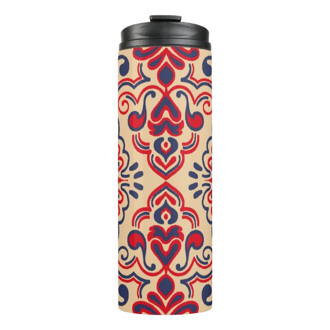 Termo Patrón sin foco con bordado. Ikat Fabric. Eth (Anverso)