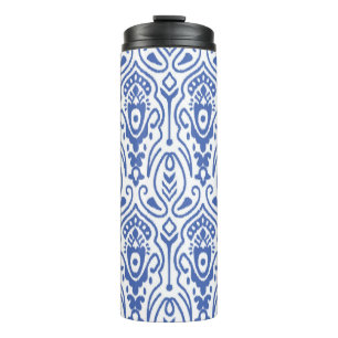 Termo Patrón sin foco con bordado. Ikat Fabric. Eth