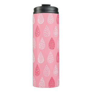 Termo Patrón sin foco con gotas de agua doodal