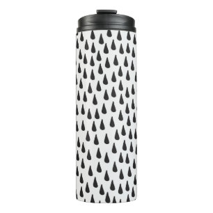 Termo Patrón sin foco con gotas de lluvia en negro sobre