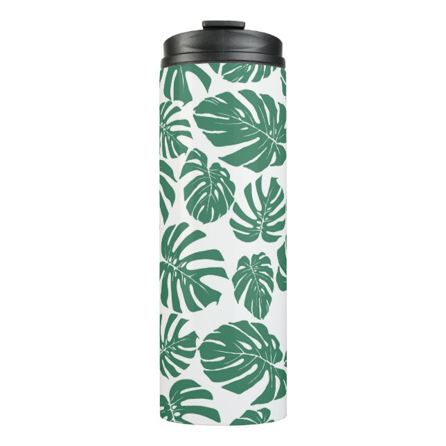 Termo Patrón sin foco con hojas de Monstera. Decorati (Anverso)