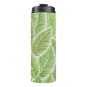Termo Patrón sin foco con hojas de palma verdes
