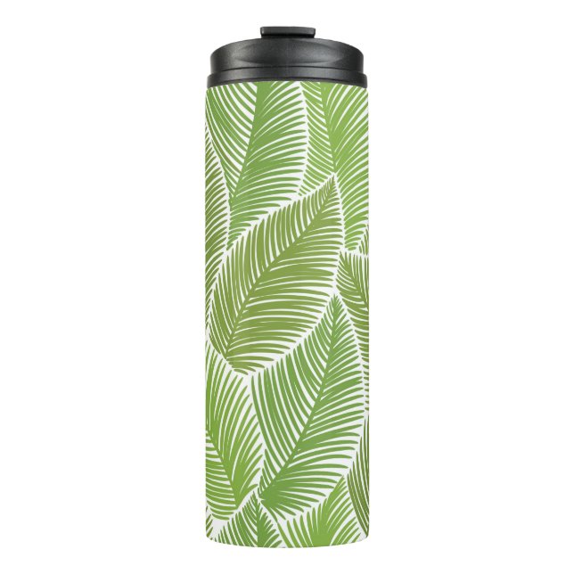 Termo Patrón sin foco con hojas de palma verdes (Anverso)