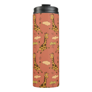 Termo Patrón sin foco con jirafas