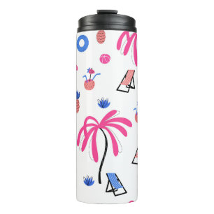 Termo Patrón sin foco con palmeras piña cocono
