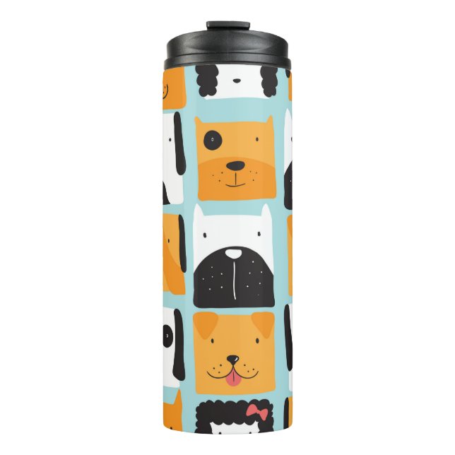 Termo Patrón sin foco con perros lindos.  (Anverso)