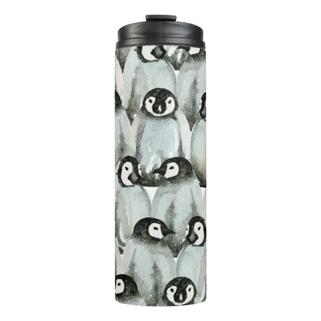 Termo Patrón sin foco con pingüinos adorables. (Anverso)