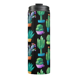Termo Patrón sin foco con un lindo cactus colorido, alto