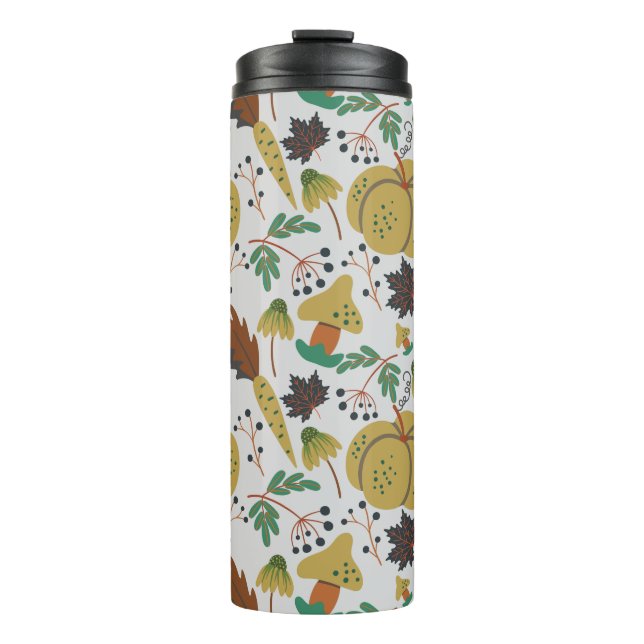 Termo Patrón sin foco de calabazas tropicales y zanahori (Anverso)