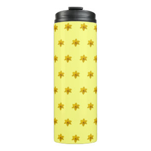 Termo Patrón sin foco de flor de color amarillo en