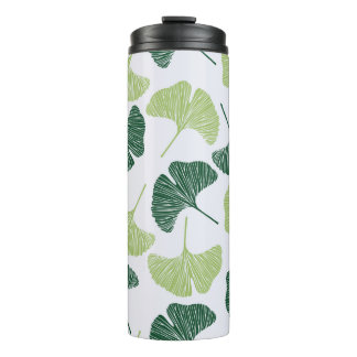 Termo Patrón sin foco Ginkgo biloba verde 