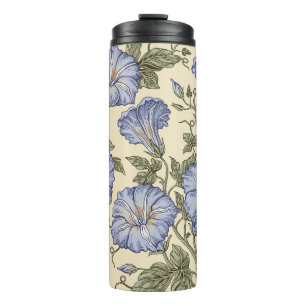 Termo Patrón sin foco. Montaje de flores silvestres de P
