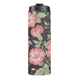 Termo Patrón sin foco. Montaje de flores silvestres de P