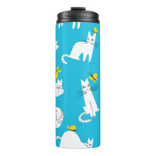 Termo Patrón sin inconvenientes con gatos graciosos juga