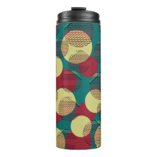 Termo Patrón sin problemas con círculos y líneas. 