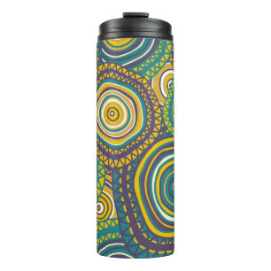 Termo Patrón sin soldadura con círculo ornamental dibuja