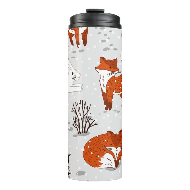 Termo Patrón sin soldadura de conejo de invierno (Anverso)