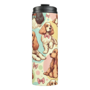 Termo Patrón sin soldadura de Cute Vintage Cocker Spanie