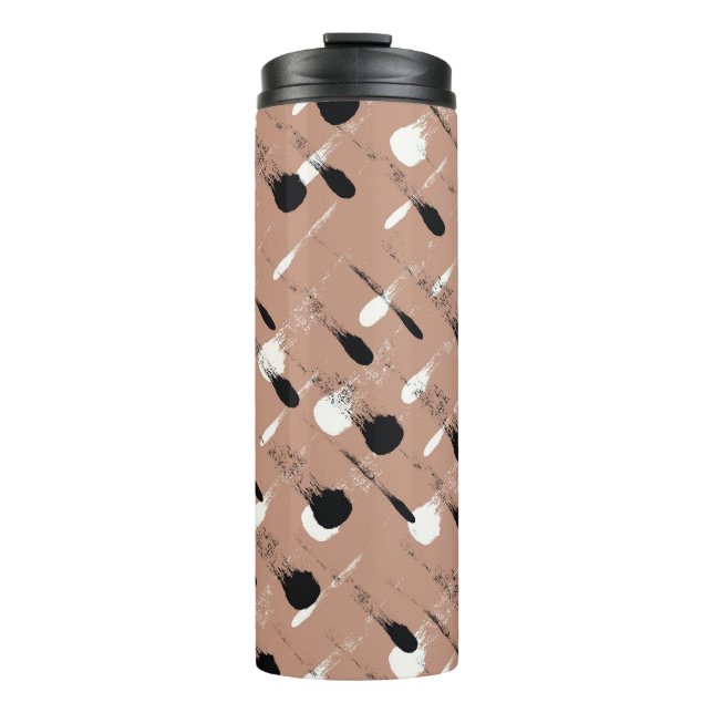 Termo Patrón sin soldadura de franjas geométricas marron (Anverso)