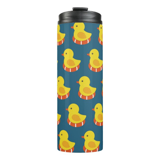 Termo patrón sin soldadura de pato de goma amarillo. Ilu (Anverso)