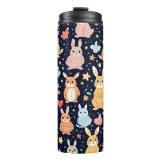 Termo Patrón Térmico de Animales Bebés en Pastel Suave A
