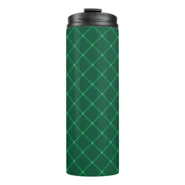 Termo Patrón tradicional elegante y verde oscuro (Anverso)