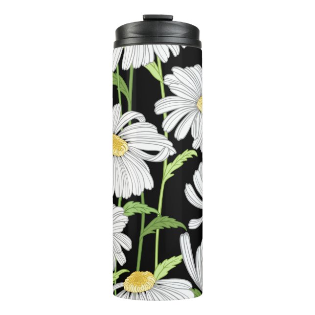 Termo patrón transparente con flores de verano (Anverso)