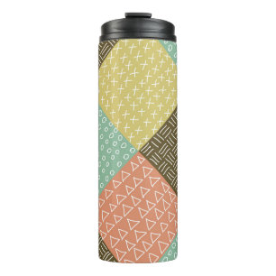 Termo  patrón transparente con hipster dibujado a mano