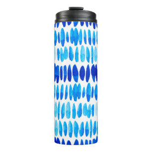 Termo Patrón transparente de acuarela con gotas de lluvi