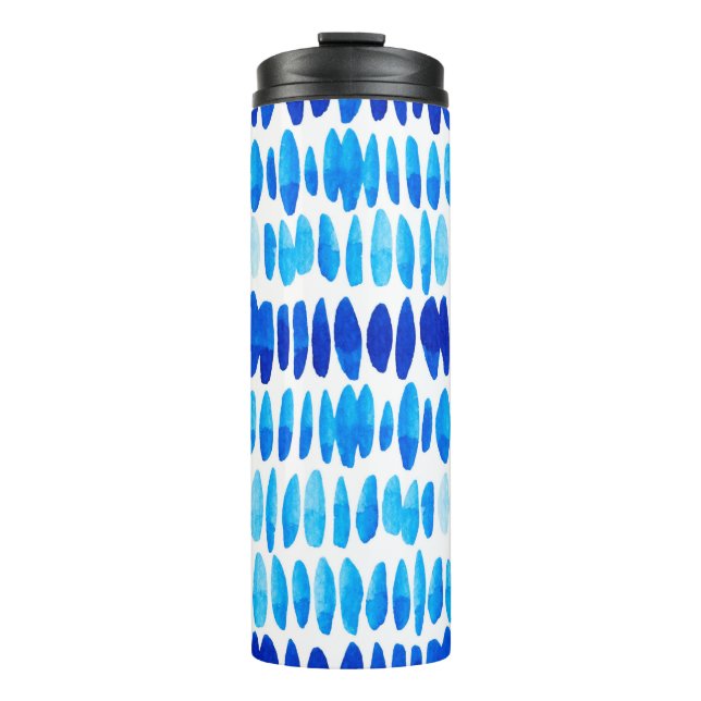 Termo Patrón transparente de acuarela con gotas de lluvi (Anverso)