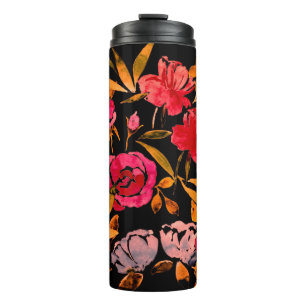 Termo Patrón transparente de acuarela con un sencillo di