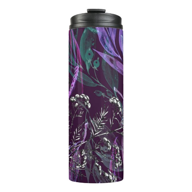 Termo Patrón transparente de acuarela. Rama con wat de b (Anverso)