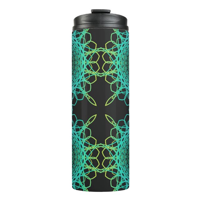 Termo Patrón transparente de encaje geométrico abstracto (Anverso)