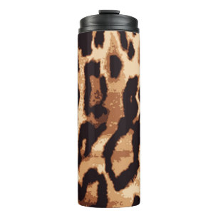 Termo Patrón transparente de impresión leopardo