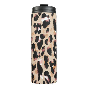 Termo Patrón transparente de impresión leopardo