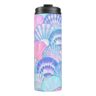 Termo Patrón transparente de la concha acuática. Dibujo