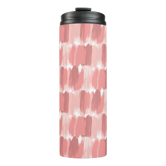 Termo Patrón transparente de pincel rosa (Anverso)
