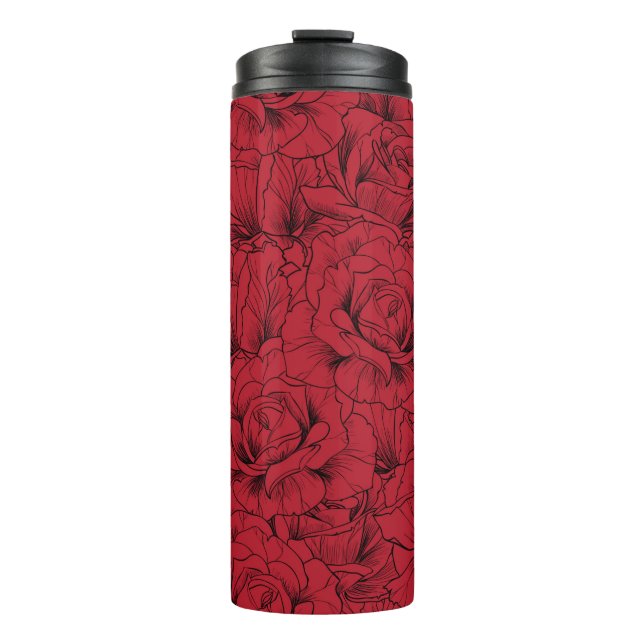 Termo patrón transparente de rosas rojas rojas  (Anverso)