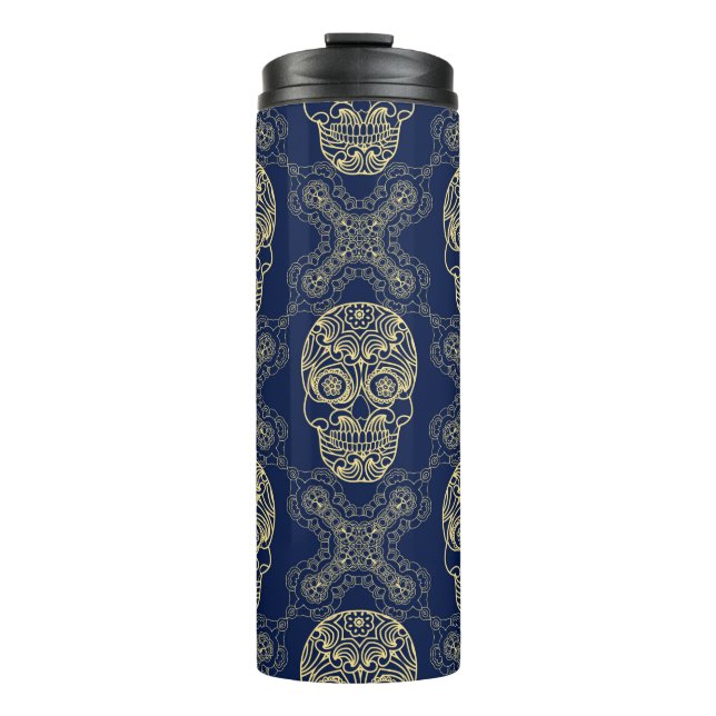 Termo Patrón transparente multicolor. Estilo boho  (Anverso)