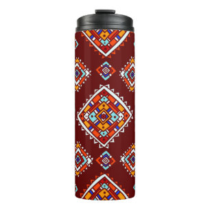 Termo Patrón tribal tradicional de estilo étnico