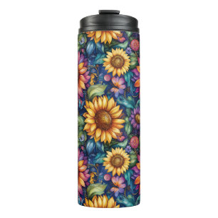 Termo Patrón vibrante Bohemian Floral Dreamscape