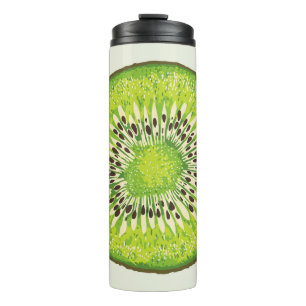 Termo Patrón vintage de kiwi.