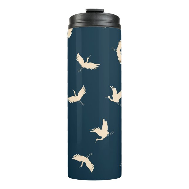 Termo Patrón vintage de sihouette de gránulos japoneses (Anverso)