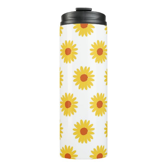 Termo Patrón Y2K retro de Bonito de girasol amarillo (Anverso)