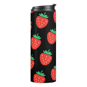 Termo pattern strawberries black