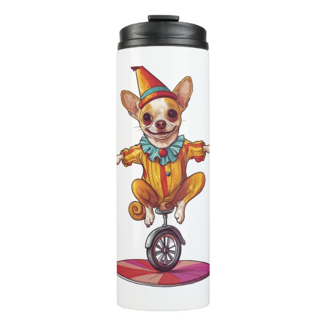 Termo Payaso Chihuahua - Gracioso perro circo (Anverso)