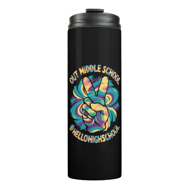 Termo Peace Out Middle Hello School High School Tye (Anverso)