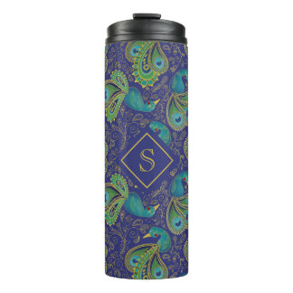 Termo Peacock Paisley Royal Blue Monogram